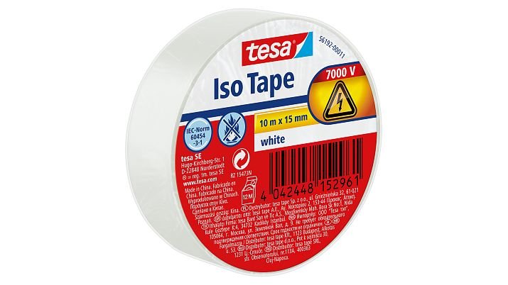 Cinta Aislante Tesa, 10m X 15mm, Blanca