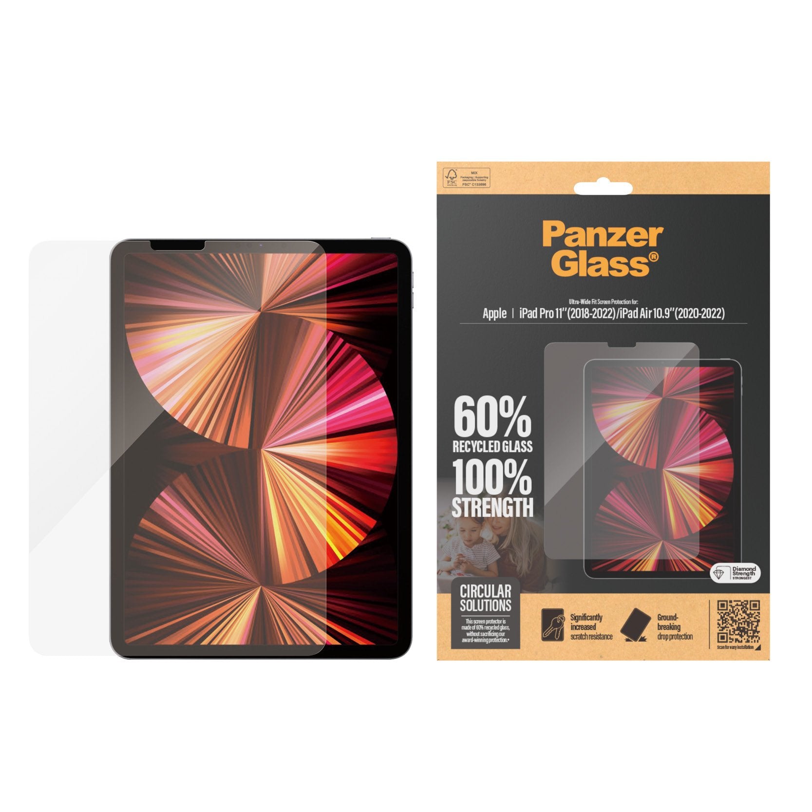 EAN 5715685000980 - PanzerGlass ® Screen Protector iPad Pro 11'' (2018-2022) | iPad Air 10.9'' (2020, 2022) | Ultra-Wide Fit imagen 2