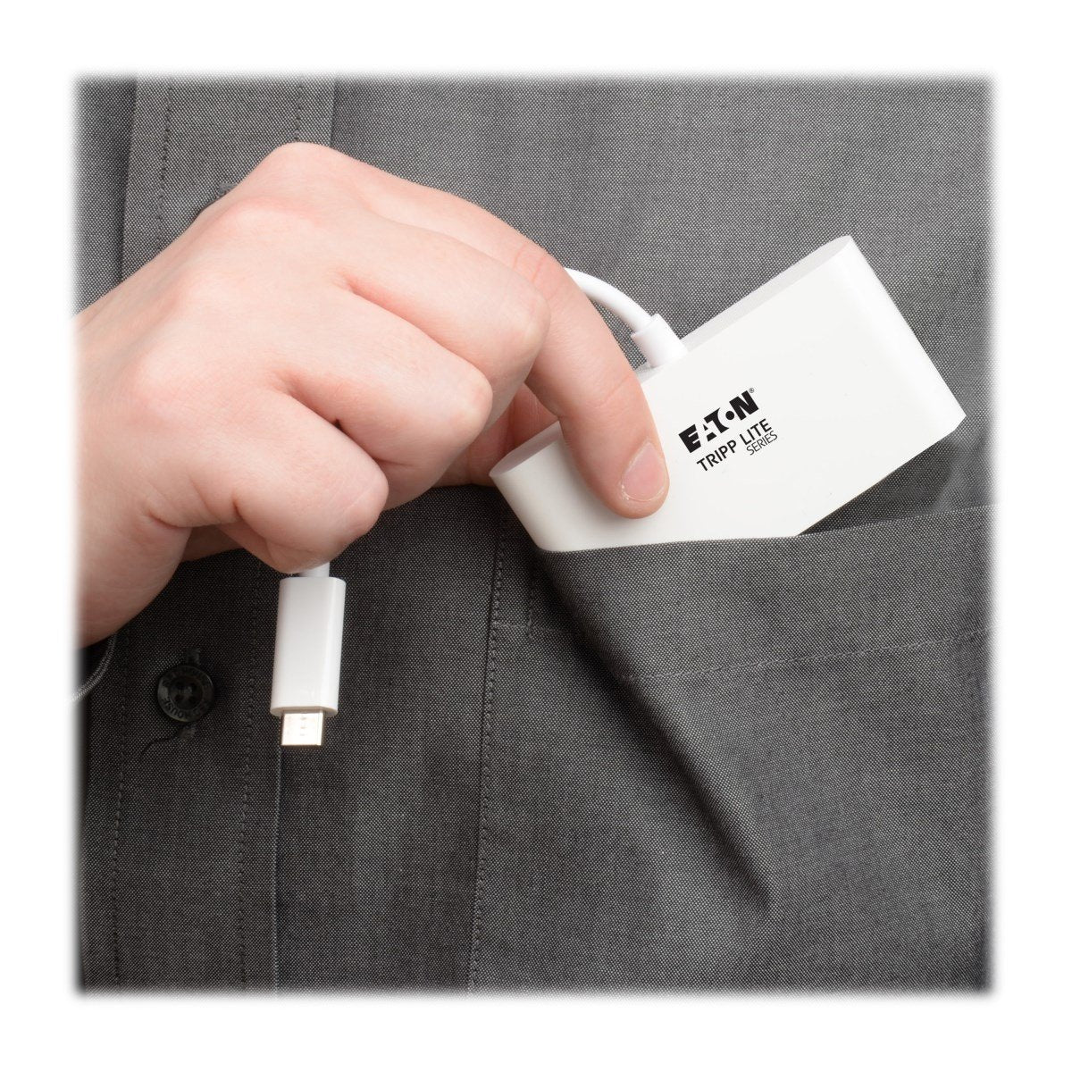 Eaton Tripp Lite 4-Port Usb-C Hub With Power Delivery Usb-C To 4x Usb-A Ports Usb 3.0 White