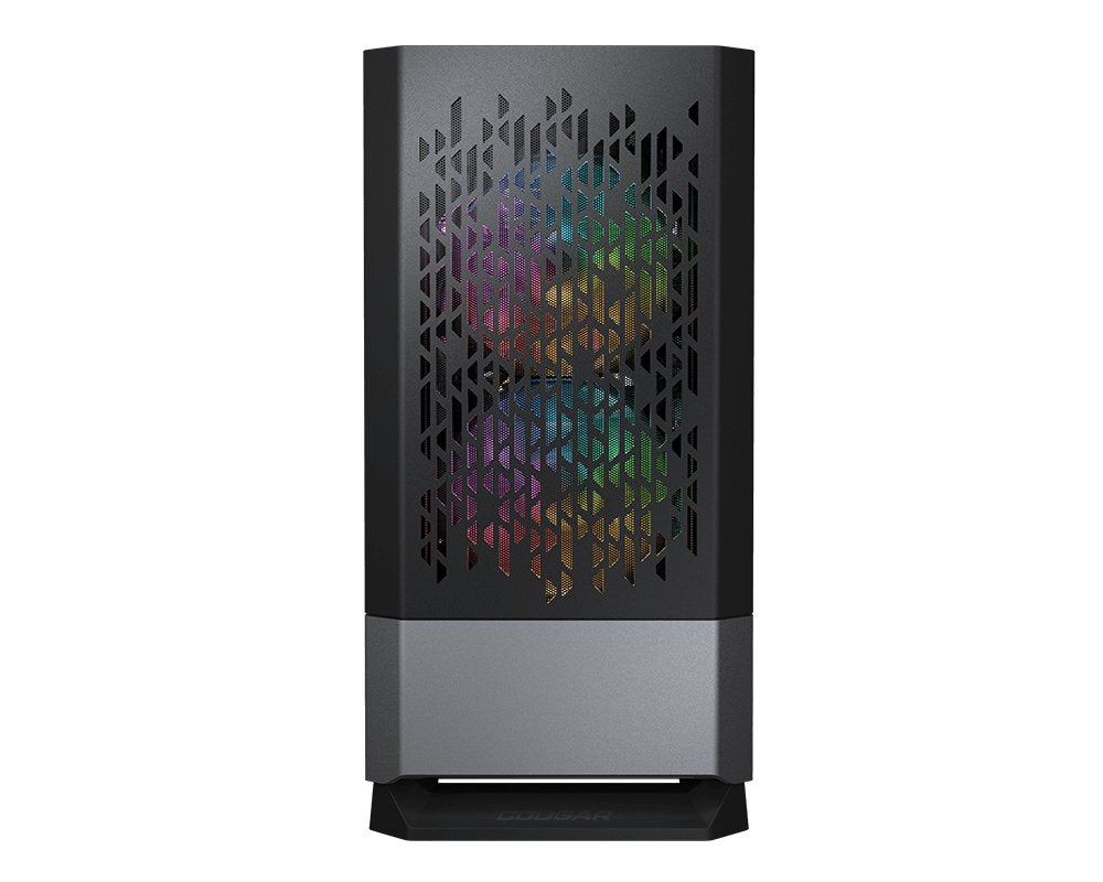 Caja Pc Cougar Mg140 Air Rgb Black Cristal Templado