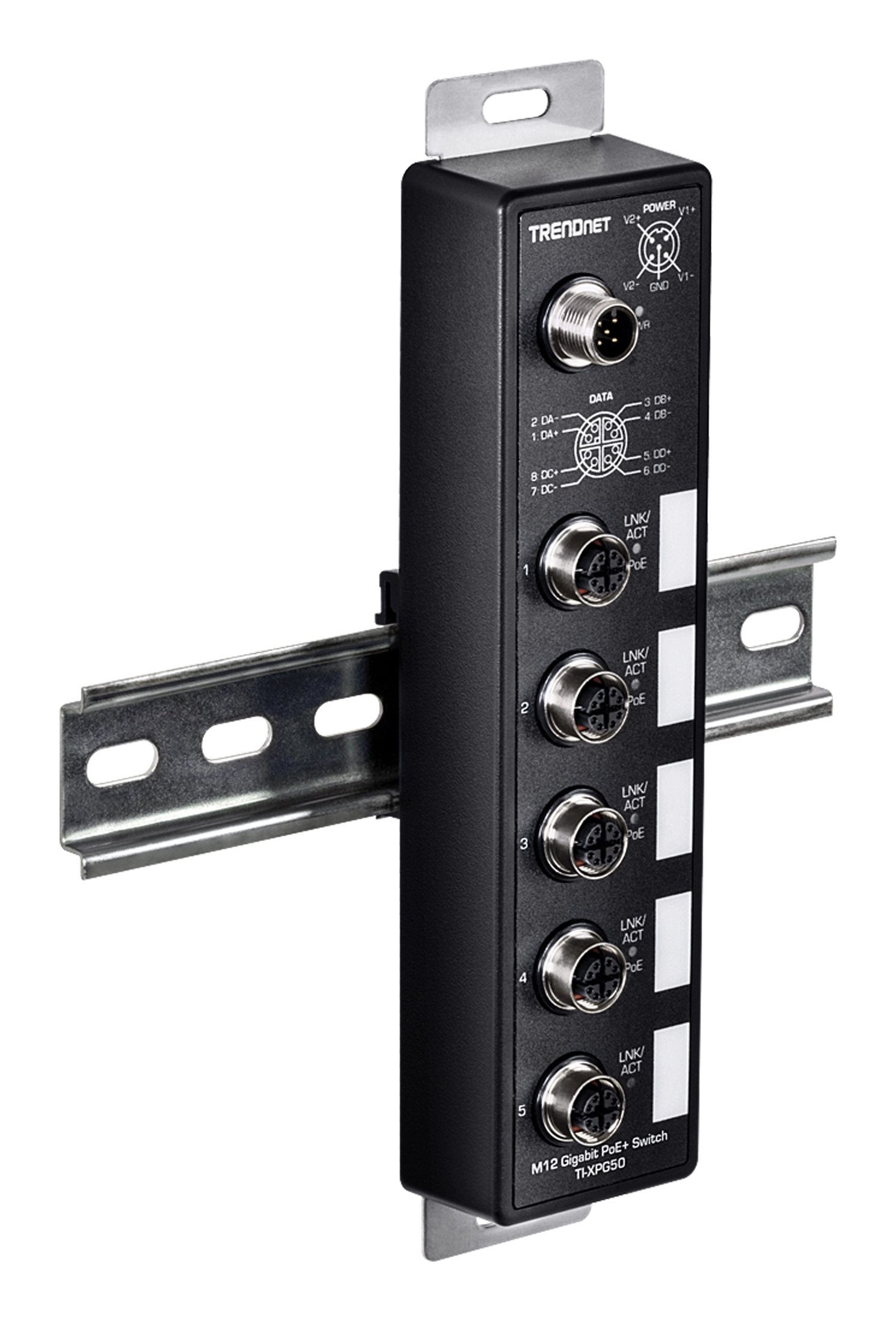 Trendnet 5-Port Indumrial En50155 M12 Gigabit Poe+ Railway