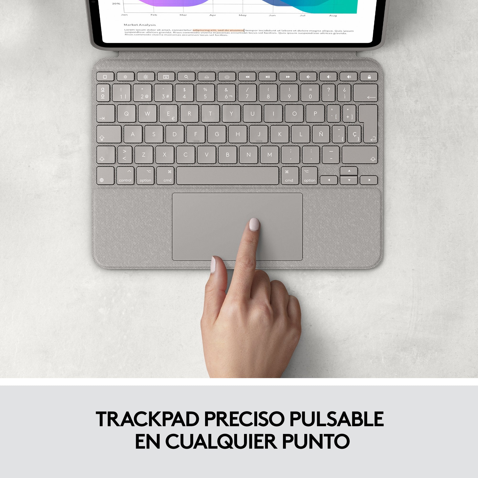 Logitech Combo Touch Funda Con Teclado (Esp) Para Ipad Pro 11 Pulgadas (1a, 2a, 3a Gen - 2018, 2020, 2021), Teclado Retroiluminado Extraíble, Trackpad