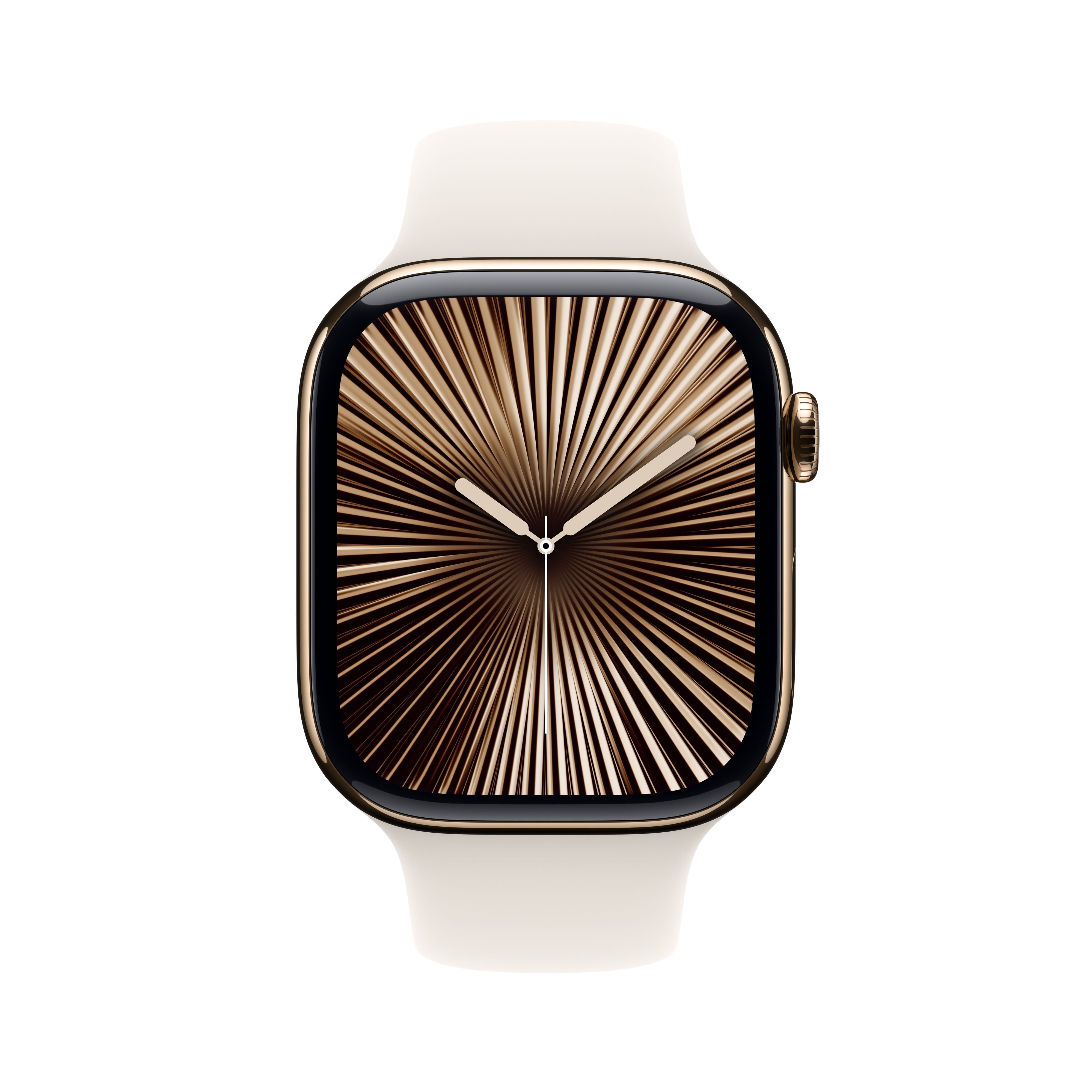Apple Watch Series 10, Smartwatch Dorado, Caja De Titanio, 46 ??Mm, Pulsera Deportiva Polarstern M/L, Celular Mwyy3qf/A