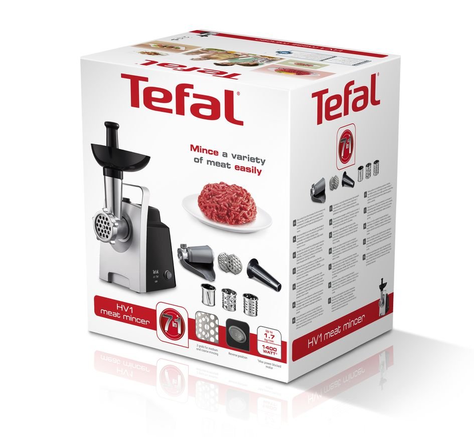Tefal Hv1 Ne1098 Picadora 1400 W Negro, Plata