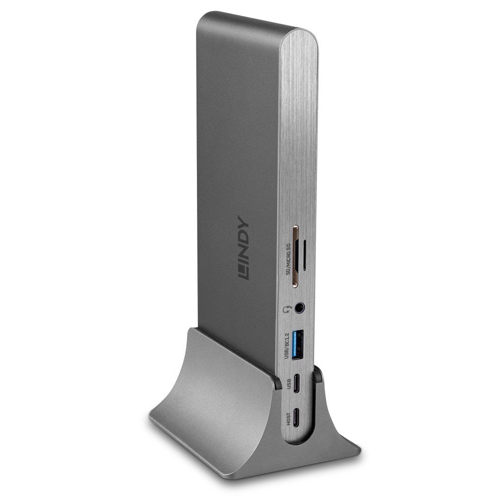 EAN 4002888433495 - Lindy 43349 base para portátil y replicador de puertos Alámbrico USB 3.2 Gen 1 (3.1 Gen 1) Type-C Plata imagen 3