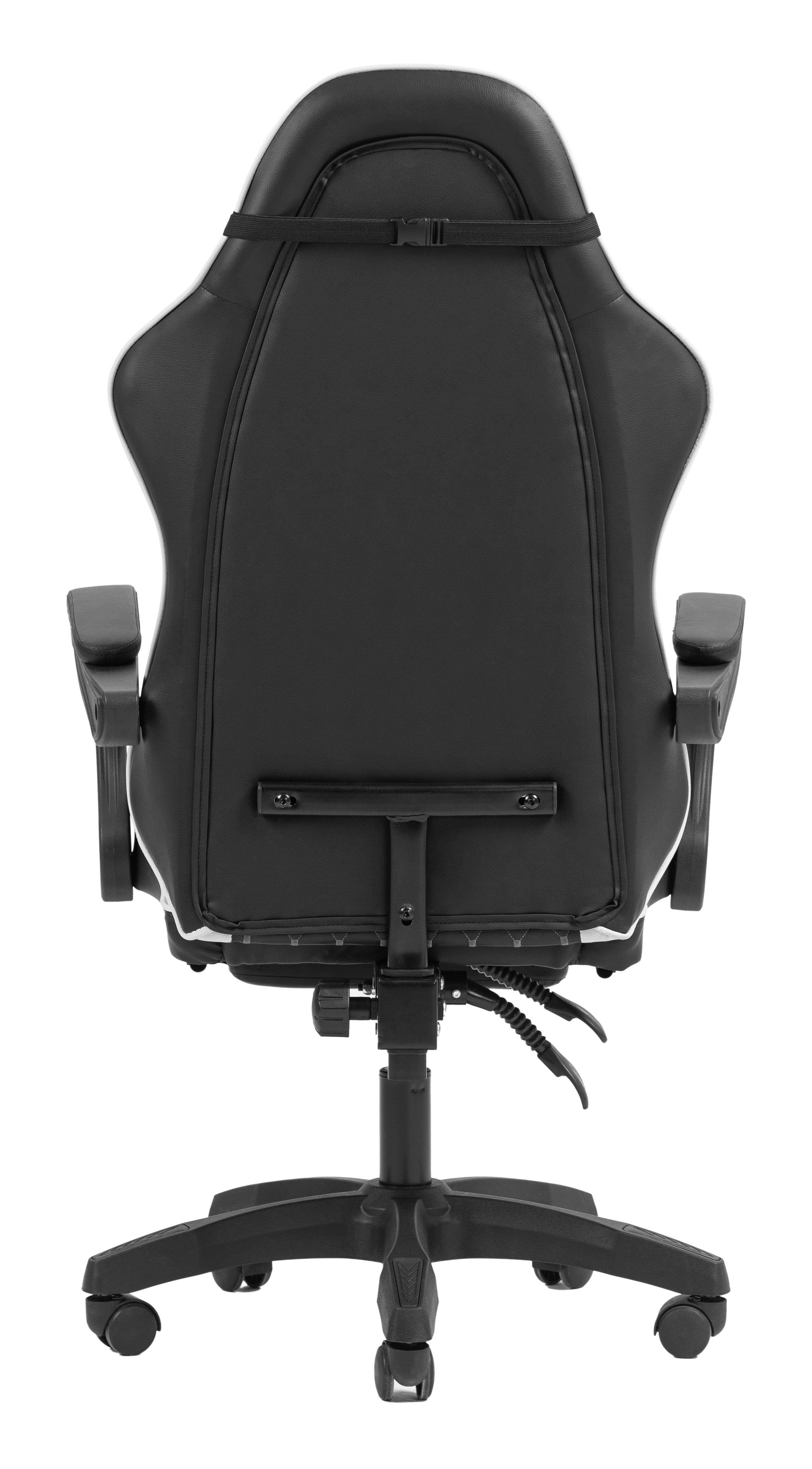 Silla Gamer Mars Gaming Mgcxbbl Negra Y Blanca Reclinable Reposabrazos Ajustable Reposapies Cojines