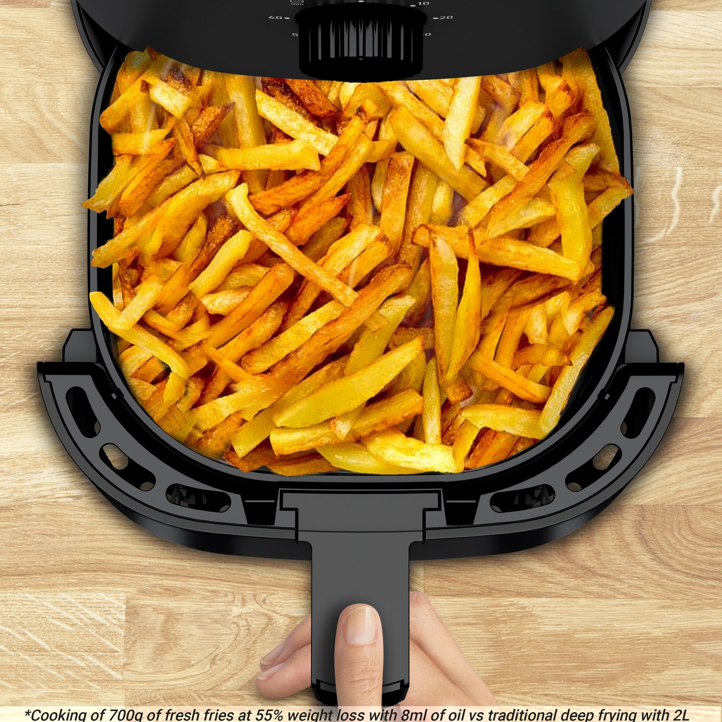 EAN 3045387248307 - Tefal Easy Fry EY1308 Sencillo 3,5 L Independiente 1030 W Freidora de aire caliente Negro imagen 6