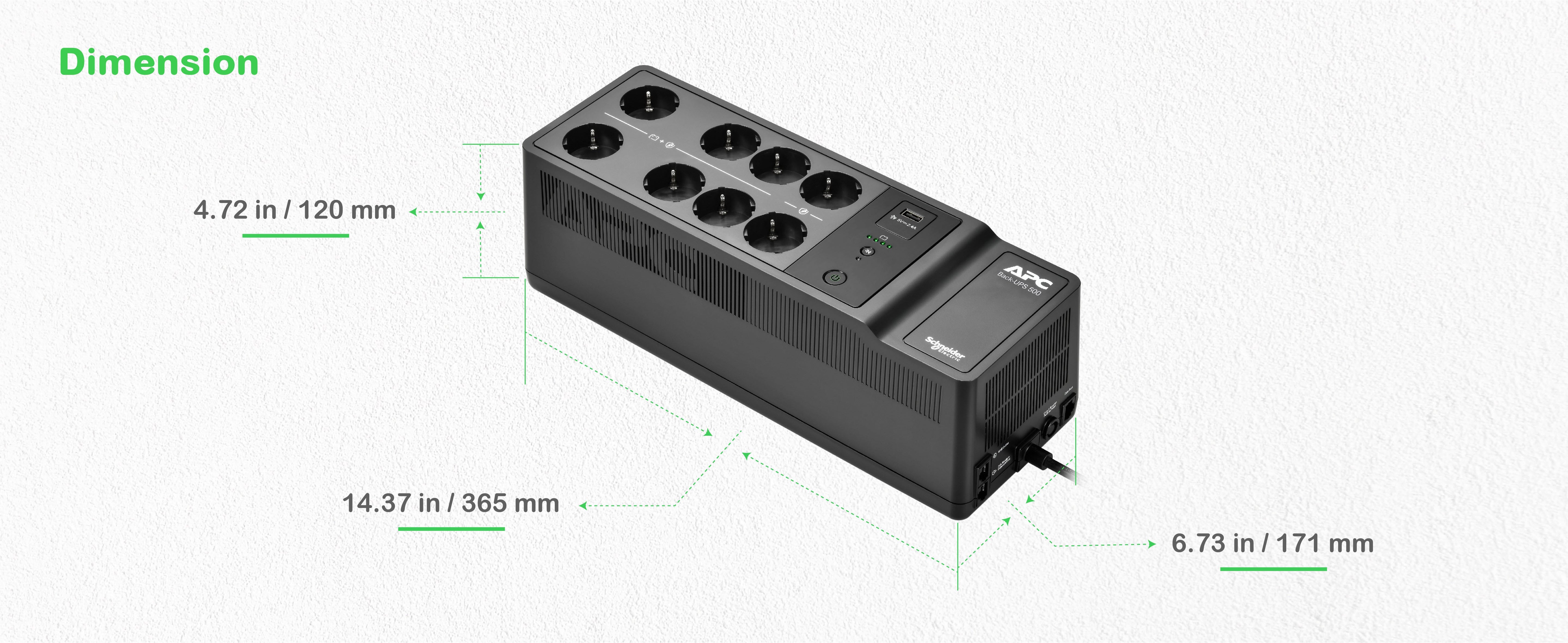 EAN 0731304738237 - APC BE500G2-GR sistema de alimentación ininterrumpida (UPS) En espera (Fuera de línea) o Standby (Offline imagen 14