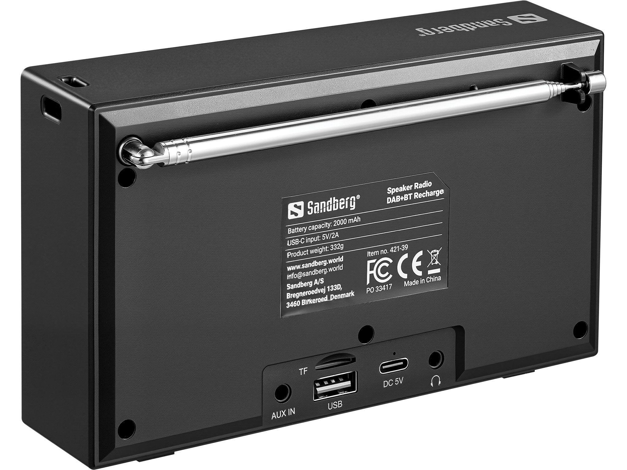 EAN 5705730421396 - Sandberg 421-39 radio Portátil Analógico y digital Negro imagen 4