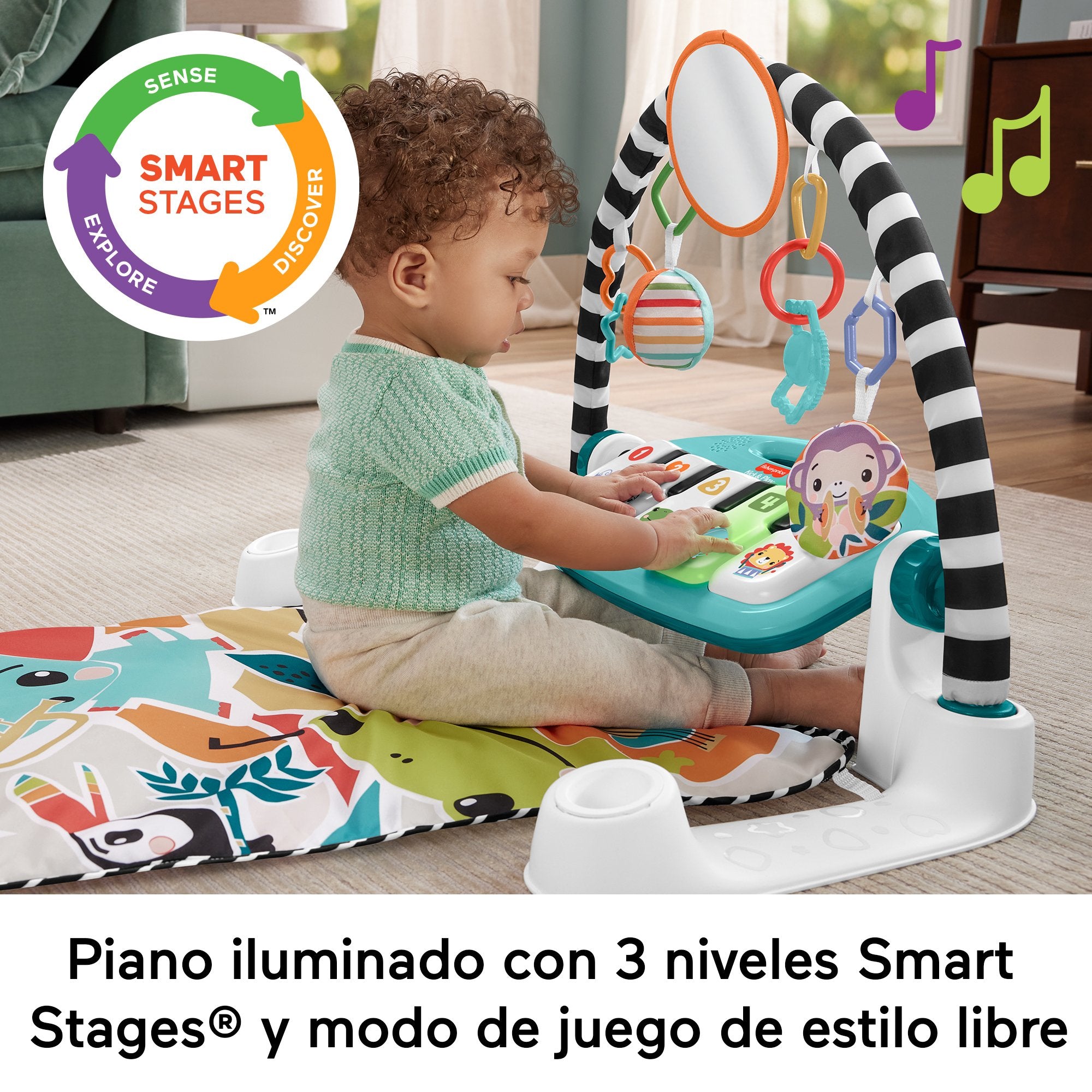 EAN 0194735224067 - Fisher-Price HWY54 gimnasio para bebé y tapete de juego Tela, Plástico Multicolor Gimnasio para bebés imagen 10
