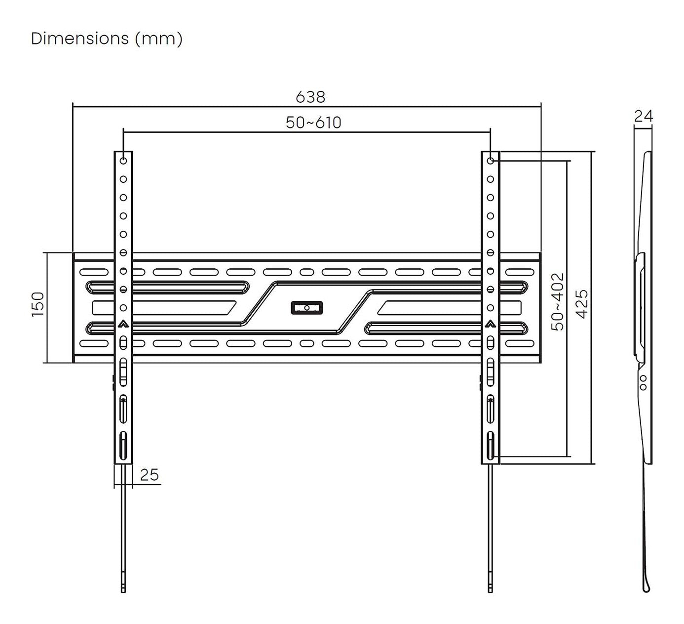 Aisens Soporte Eco Ultra Delgado Para Monitor/Tv 75kg De 37-86, Negro