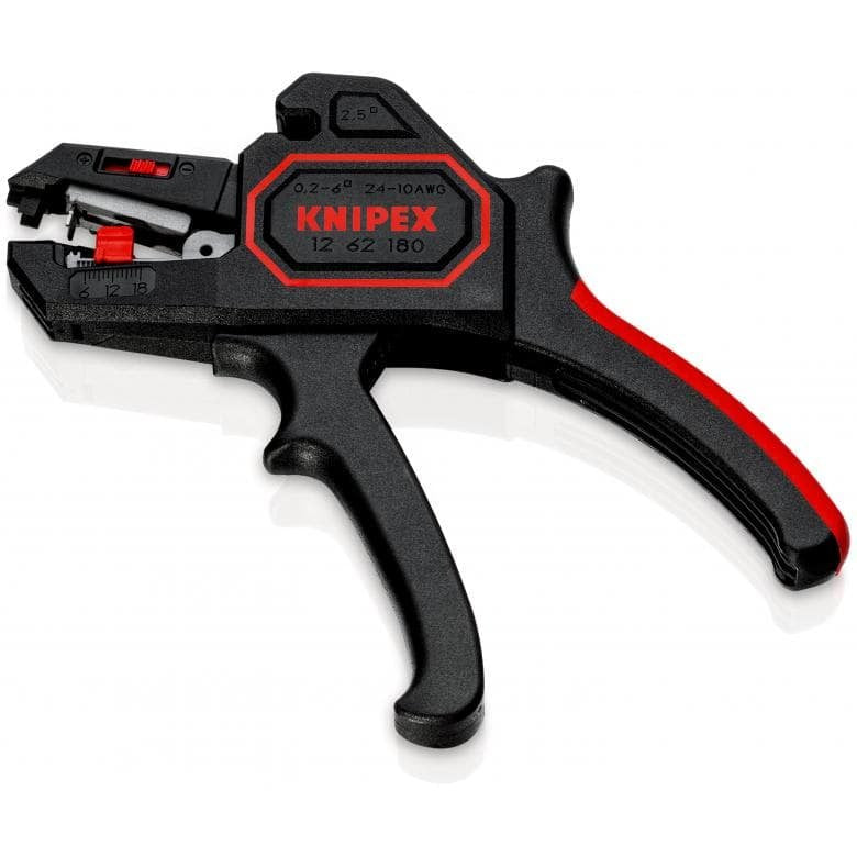 EAN 4003773054573 - Knipex 12 62 180 crimpadora Herramienta pelacables Negro, Rojo imagen 4