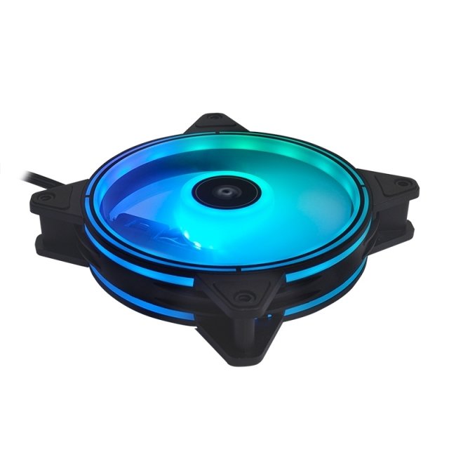 Ventilador Chieftec Rgb Nf-3012-Rgb, 120x120x25 Mm, Con Conector De 3 Pines / 4 Pines