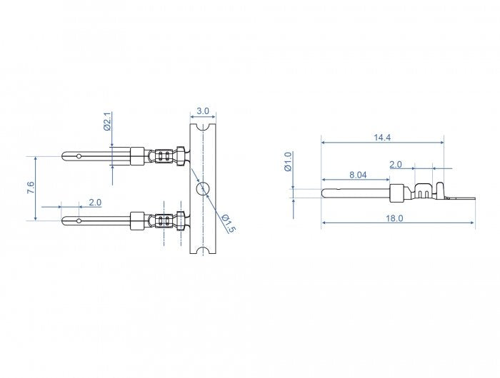 Crimp-Kontakte Für D-Sub Crimp Stecker 40 Stück