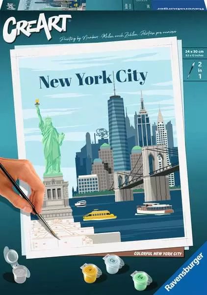 Ravensburger Creart - Colorida Ciudad De Nueva York, Pintura 23686