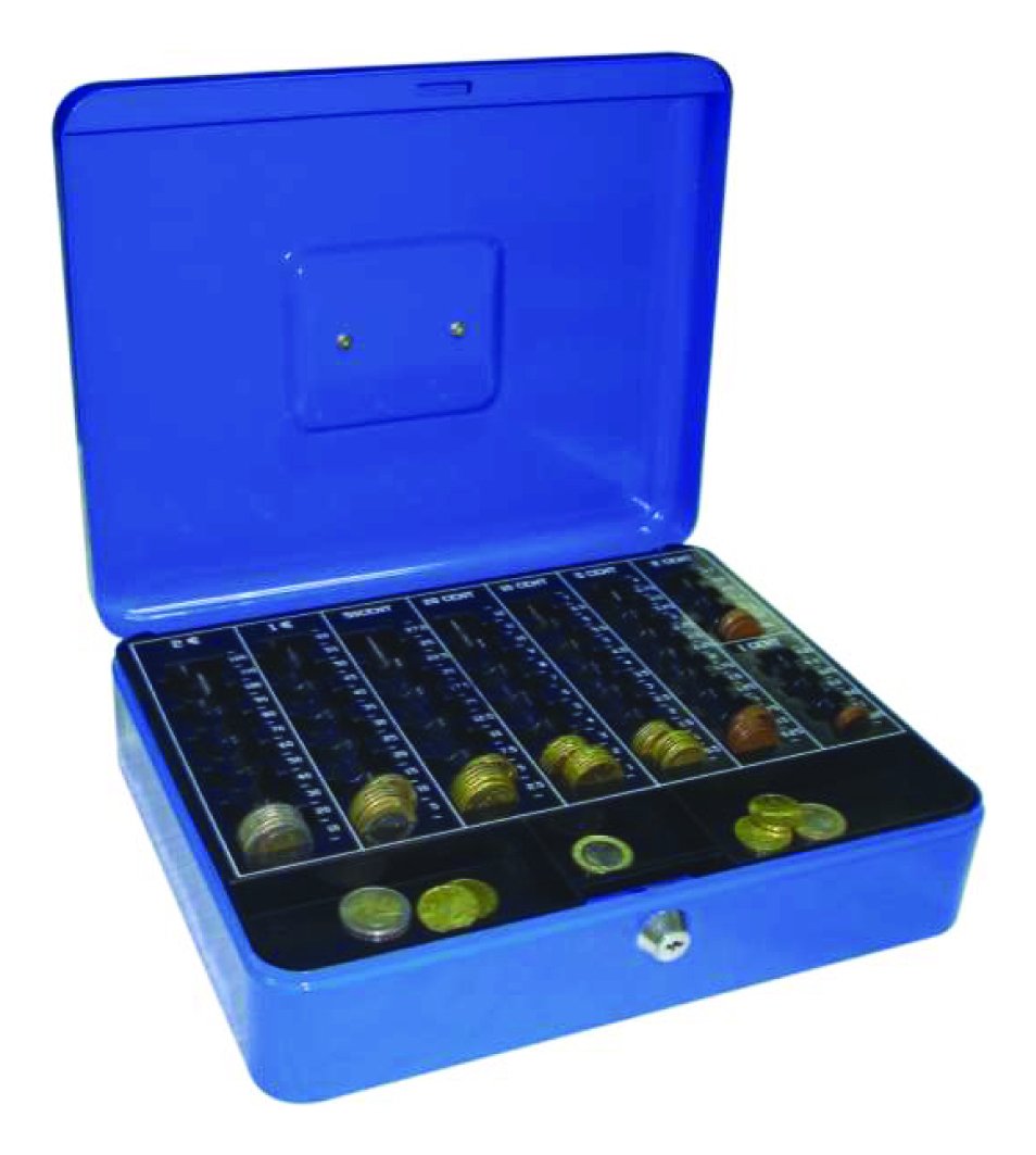 EAN 5705831033276 - Q-CONNECT KF03327 caja de dinero Azul Metal 1 pieza(s) imagen 1