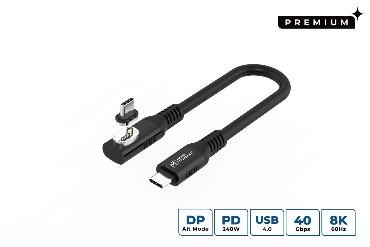 EAN 5715328135567 - Microconnect MC-LS-USB4CC0.15-A cable USB USB4 Gen 3x2 0,15 m USB C 240 W Negro imagen 1