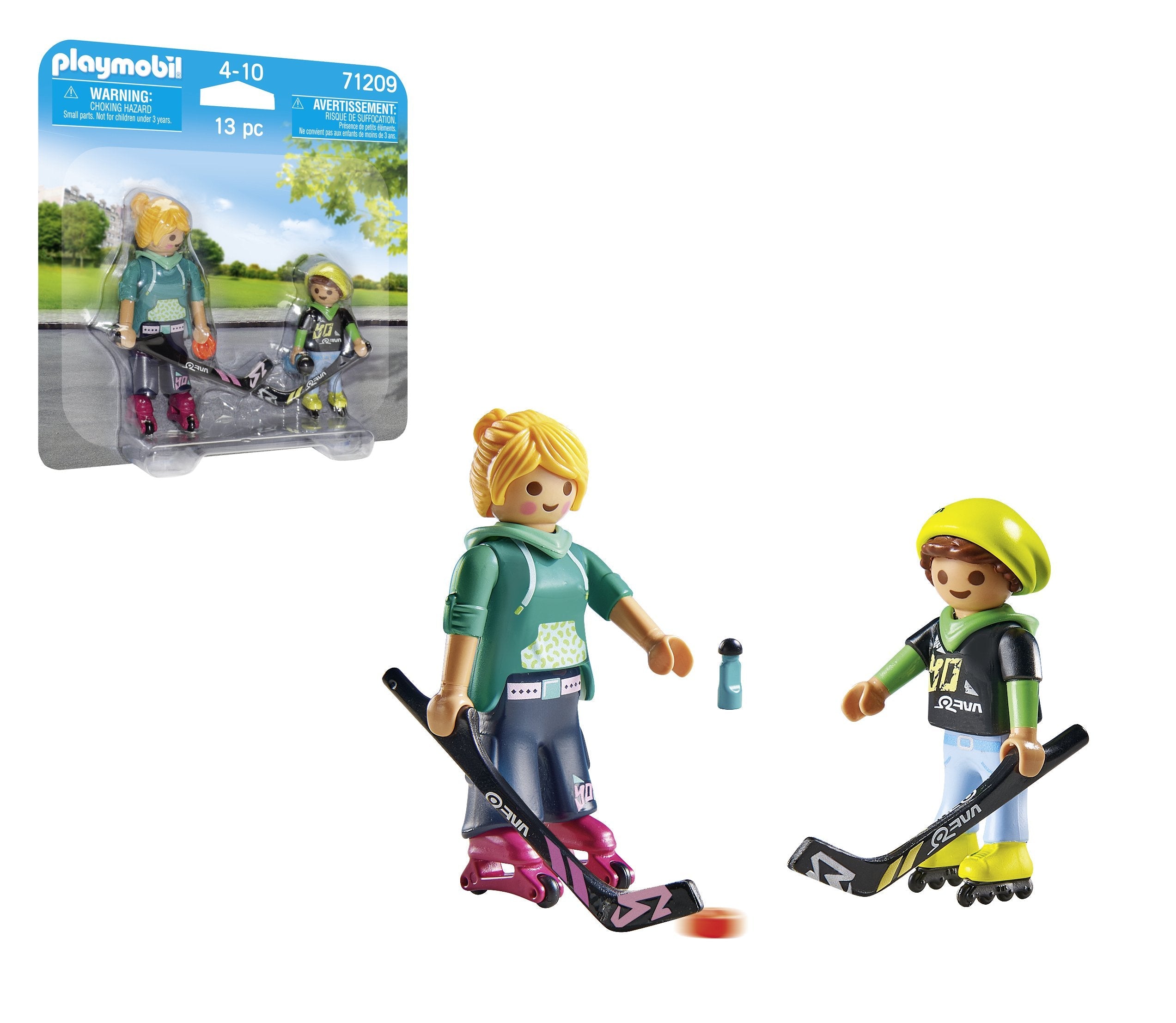 Playmobil 71209 Duopack Hocky Sobre Patrines Con Palos Y Disco.