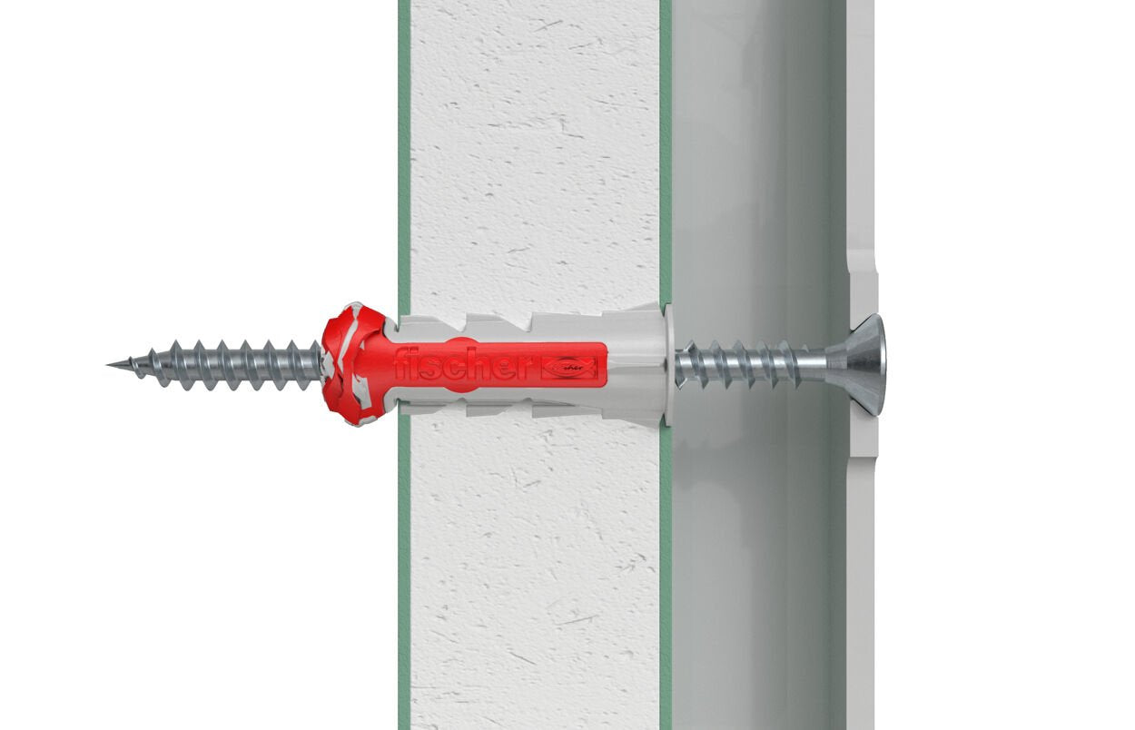 Taco Fischer Duopower 8x40 Rb K Gris Claro/Rojo, 8 Piezas, Con Tornillo Y Pegatinas 535957