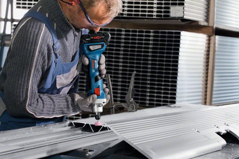 Amoladora Recta A Batería Bosch Professional Ggs 18v-20 Professional Solo Azul/Negro, Sin Batería Ni Cargador, En L-Boxx