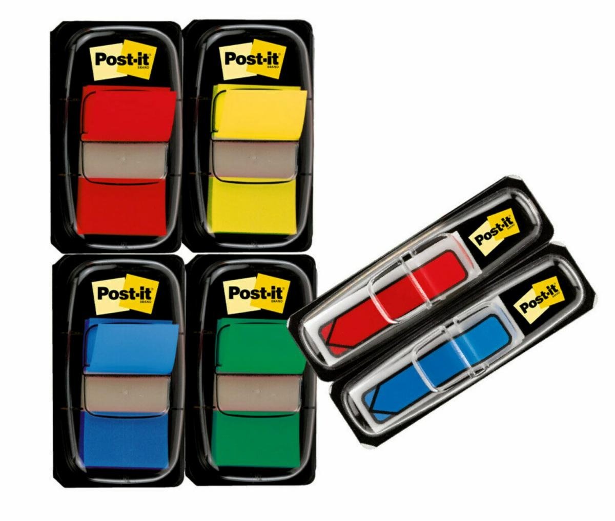 Post-It Index Pack De 6 Dispensadores Con Marcadores De Indice Reposicionables - Forma Rectangular - Colores Surtidos