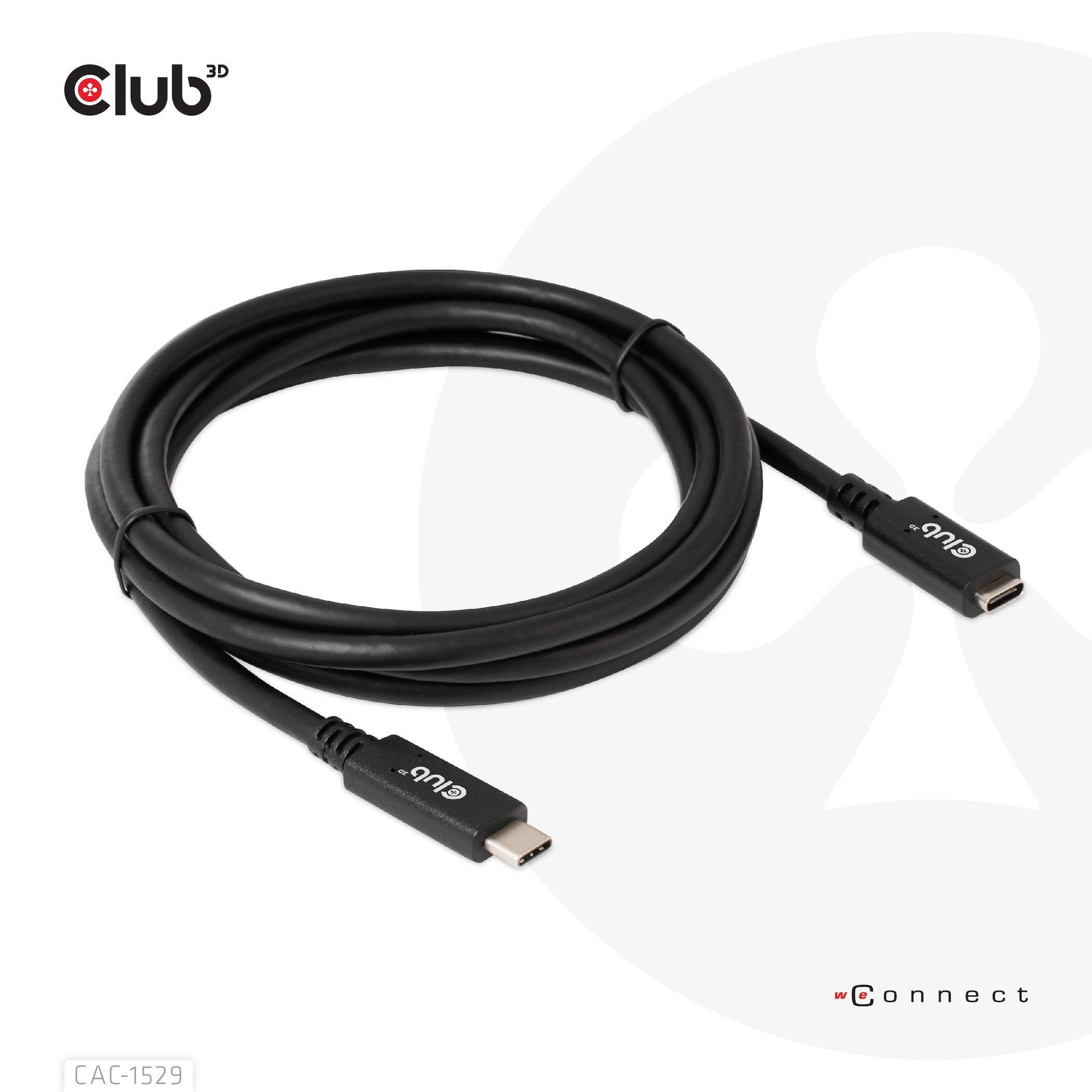 EAN 8719214472160 - CLUB3D USB C GEN1 EXT CABLE 5GBPS 4K60HZ M/F 1M cable USB 2 x USB C imagen 6