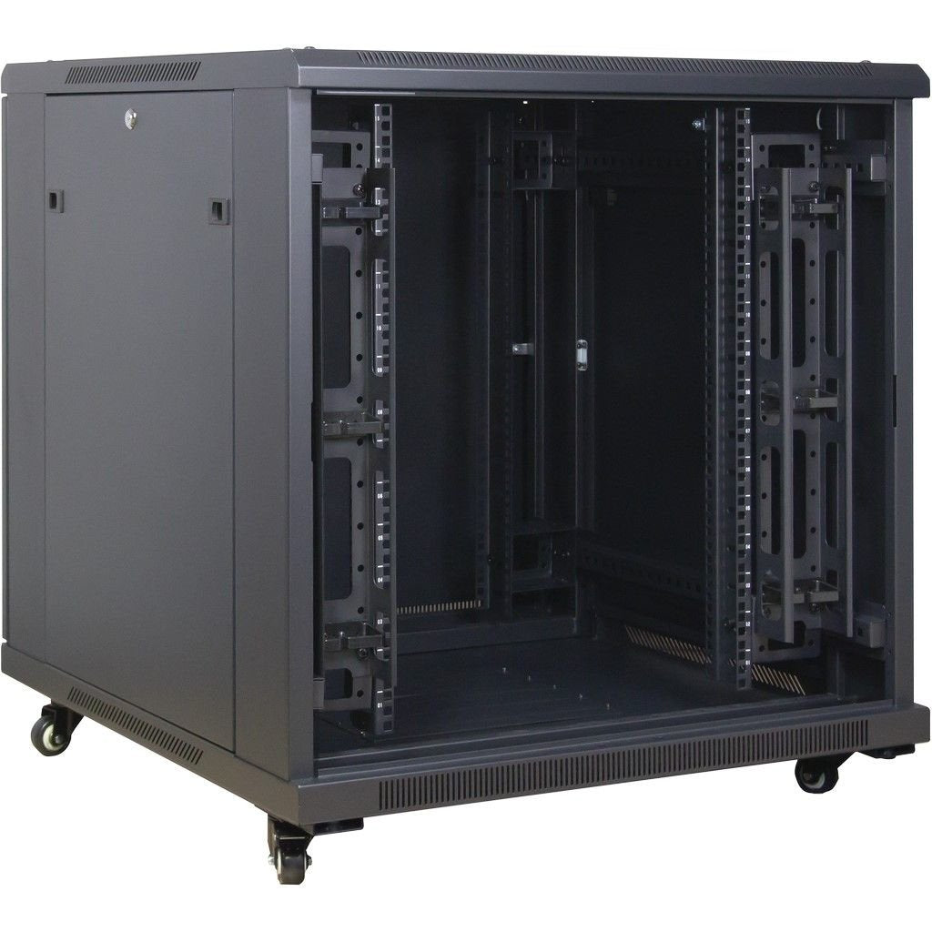 Inter-Tech 88887258 Armario Rack 15u Rack O Bastidor Independiente Negro, Armario It Negro, Rack O Bastidor Independiente, 15u, 400 Kg, Negro