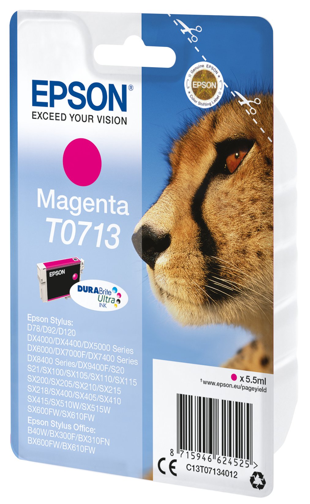 Tinta Original Epson T0713 5.5 Ml Magenta