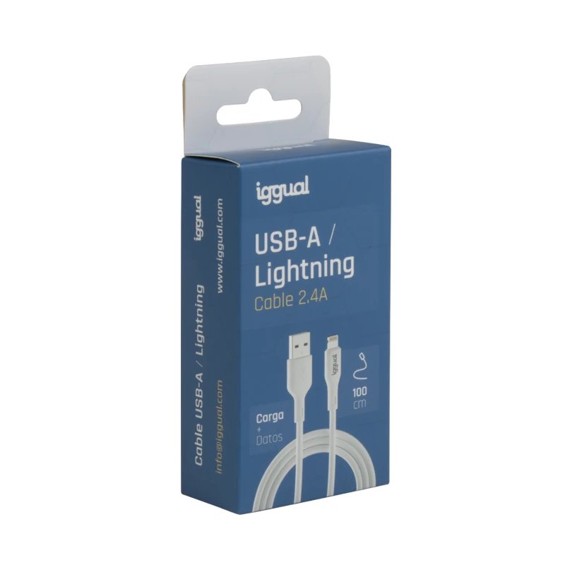 EAN 8435364316955 - iggual IGG316955 cable de conector Lightning 1 m Blanco imagen 3