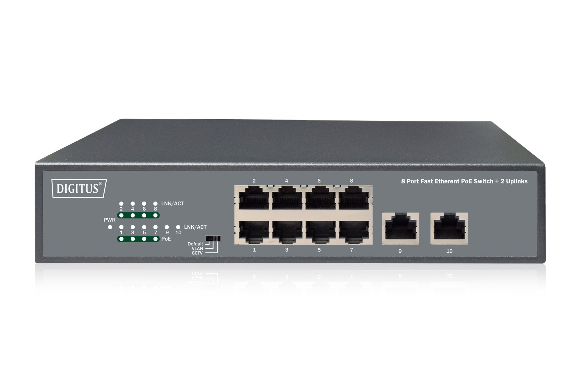 Digitus Dn-95323-1 Switch Fast Ethernet (10/100) Gris Energía Sobre Ethernet (Poe)