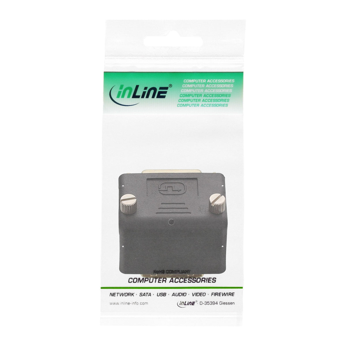 Adaptador Inline Dvi-I 90° En Ángulo Digital + Analógico 24+5 Macho A Hembra Negro