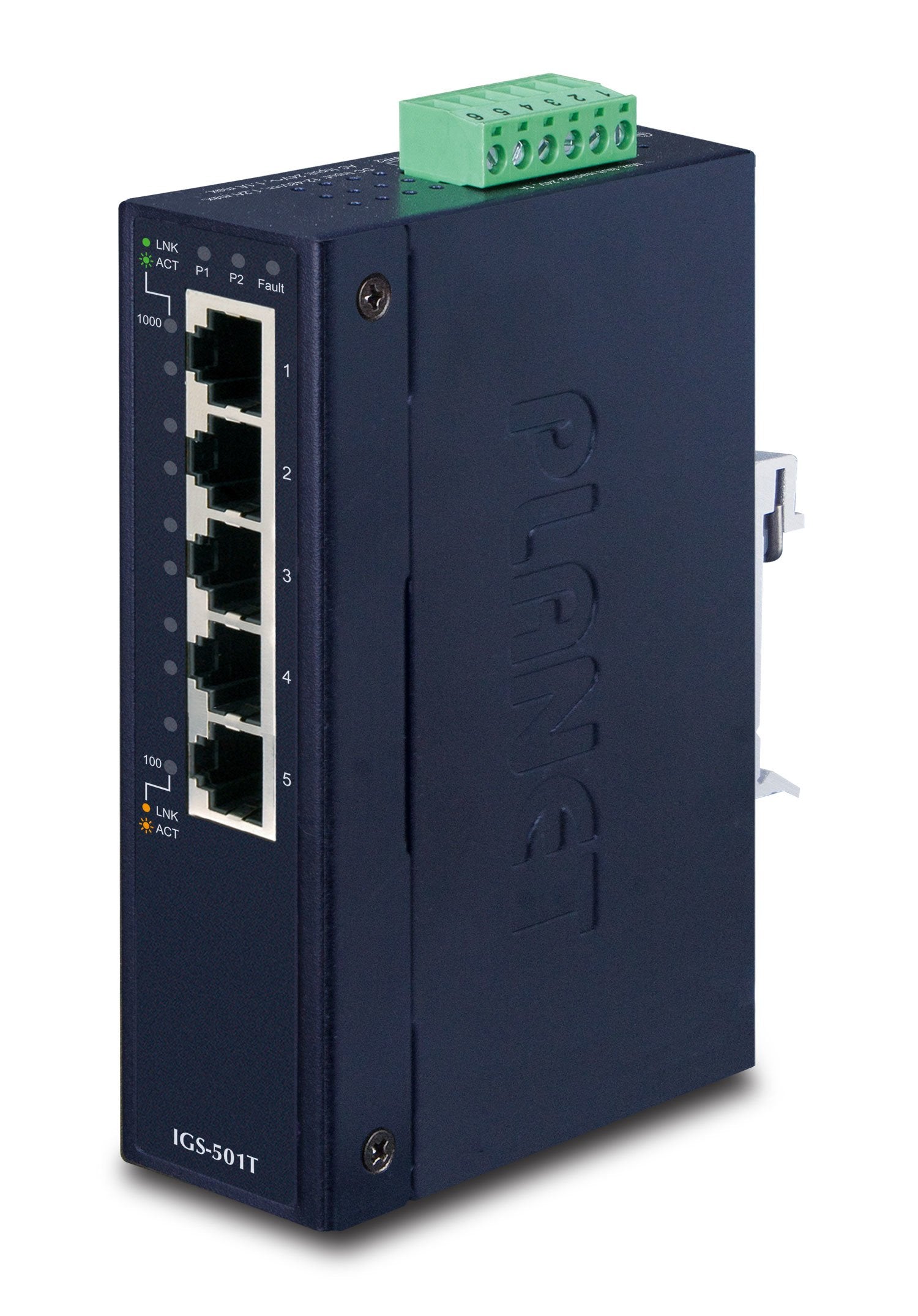 EAN 4711213687334 - PLANET IGS-501T switch No administrado Gigabit Ethernet (10/100/1000) Azul imagen 1