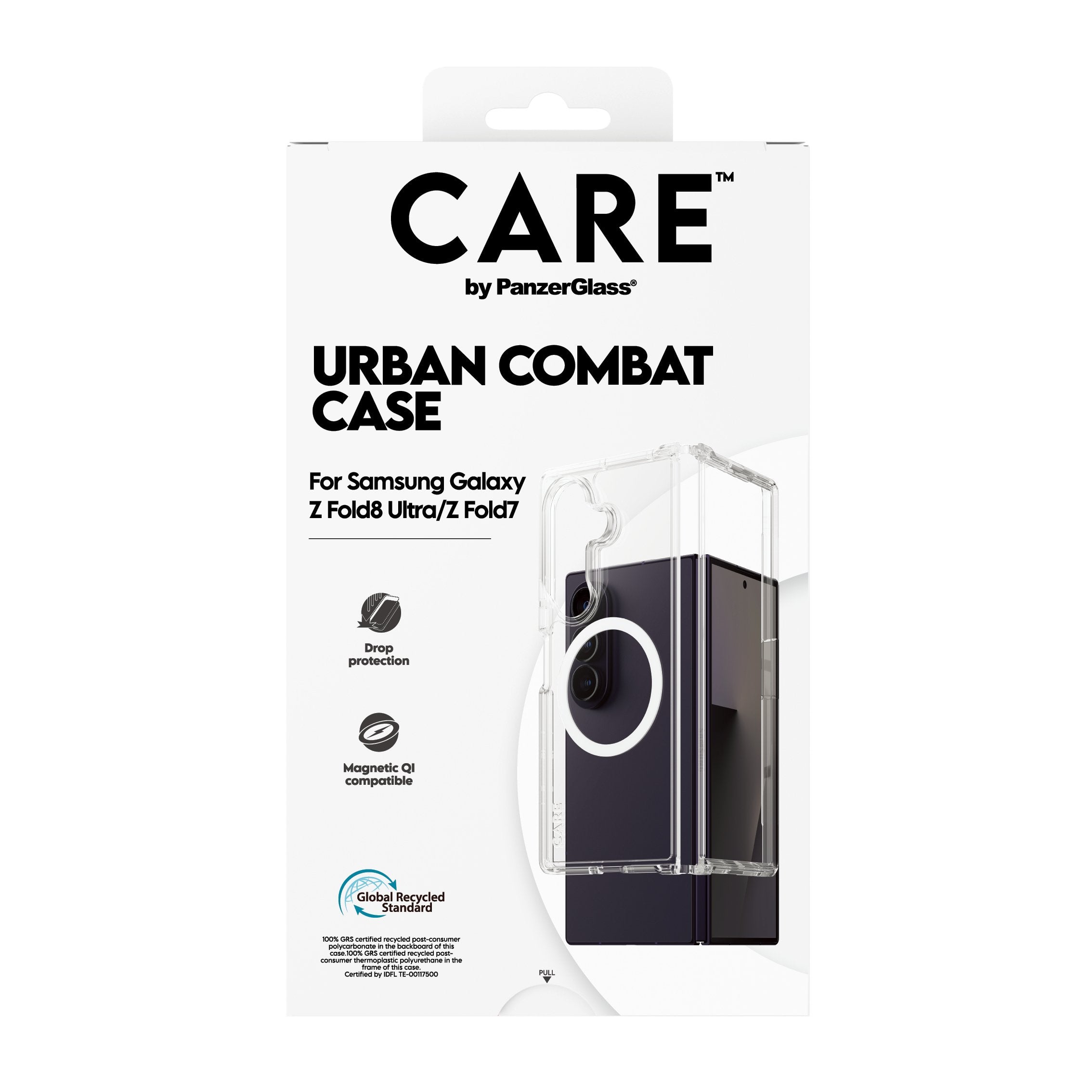 Panzerglass Care Urban Comb. Case Transp. Blanco Qi Sams Gal. Z Fold8 Ultra/Fold7