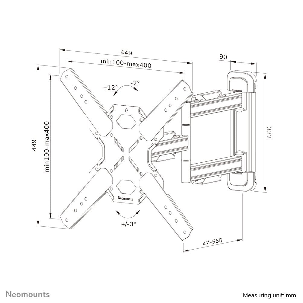EAN 8717371448837 - Neomounts WL40S-850BL14 soporte para TV 165,1 cm (65") Negro imagen 20