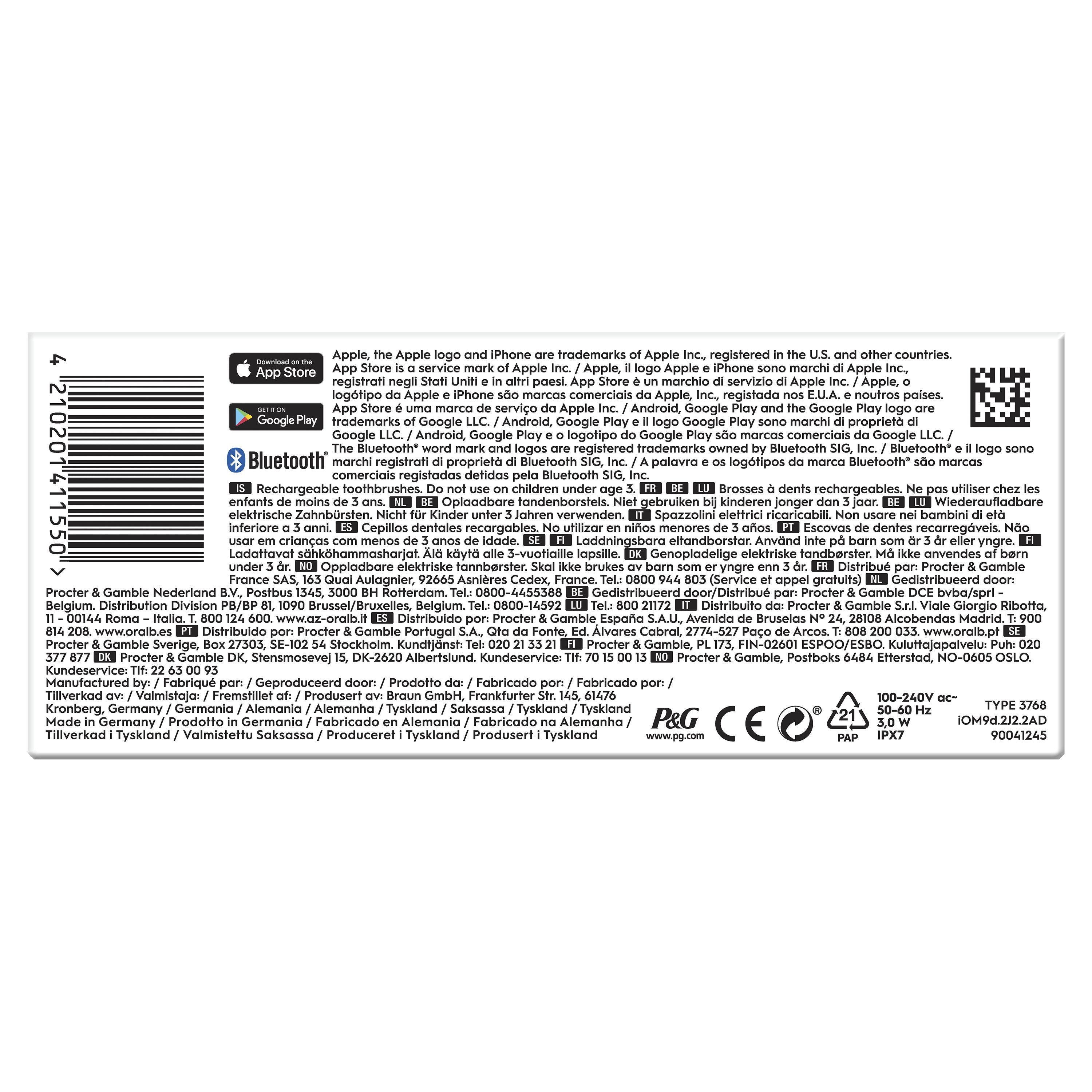 EAN 4210201411550 - Oral-B iO 80363731 cepillo eléctrico para dientes Adulto Cepillo dental oscilante Negro, Plata imagen 5