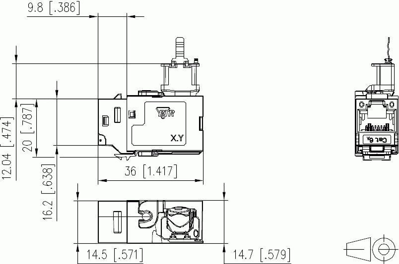 Metz Connect C6amodulok 90° Jack - Keystone