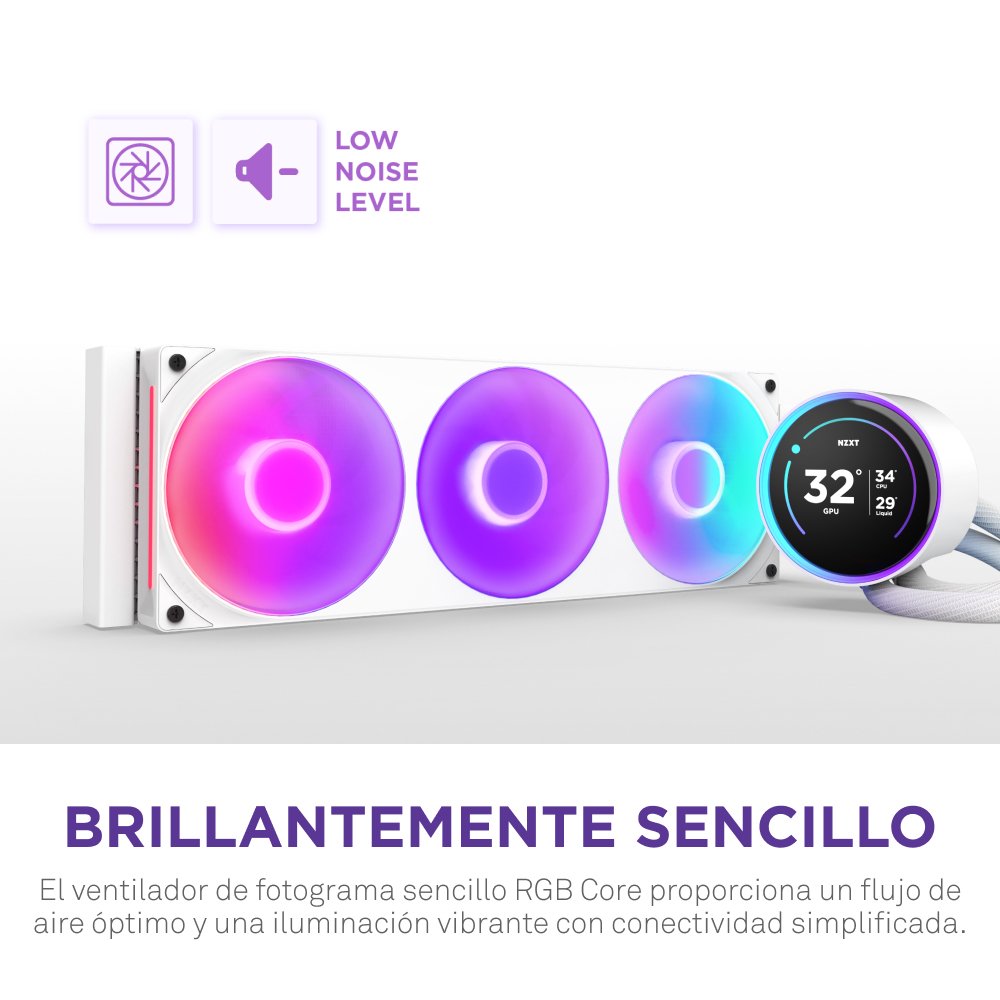 Nzxt Kraken Elite 360 Rgb 360 Mm, Refrigeración Líquida Rl-Kr36e-W2