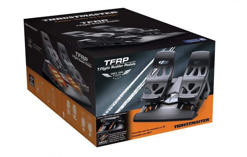 Pedales Thrustmaster T.Flight Rudder Pc, Ps4, Alámbrico, Aluminio, Negro