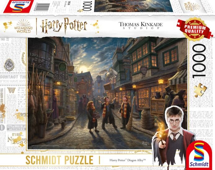 Puzzle Schmidt Spiele Thomas Kinkade Studios Wizarding World Harry Potter - Callejón Diagon, 1000 Piezas 58548