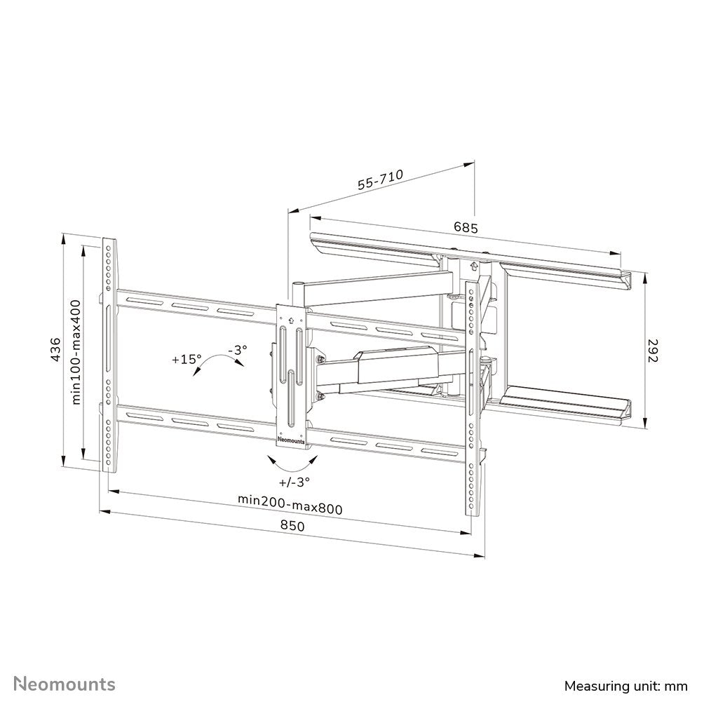 EAN 8717371448769 - Neomounts WL40-550BL18 soporte para TV 190,5 cm (75") Negro imagen 17