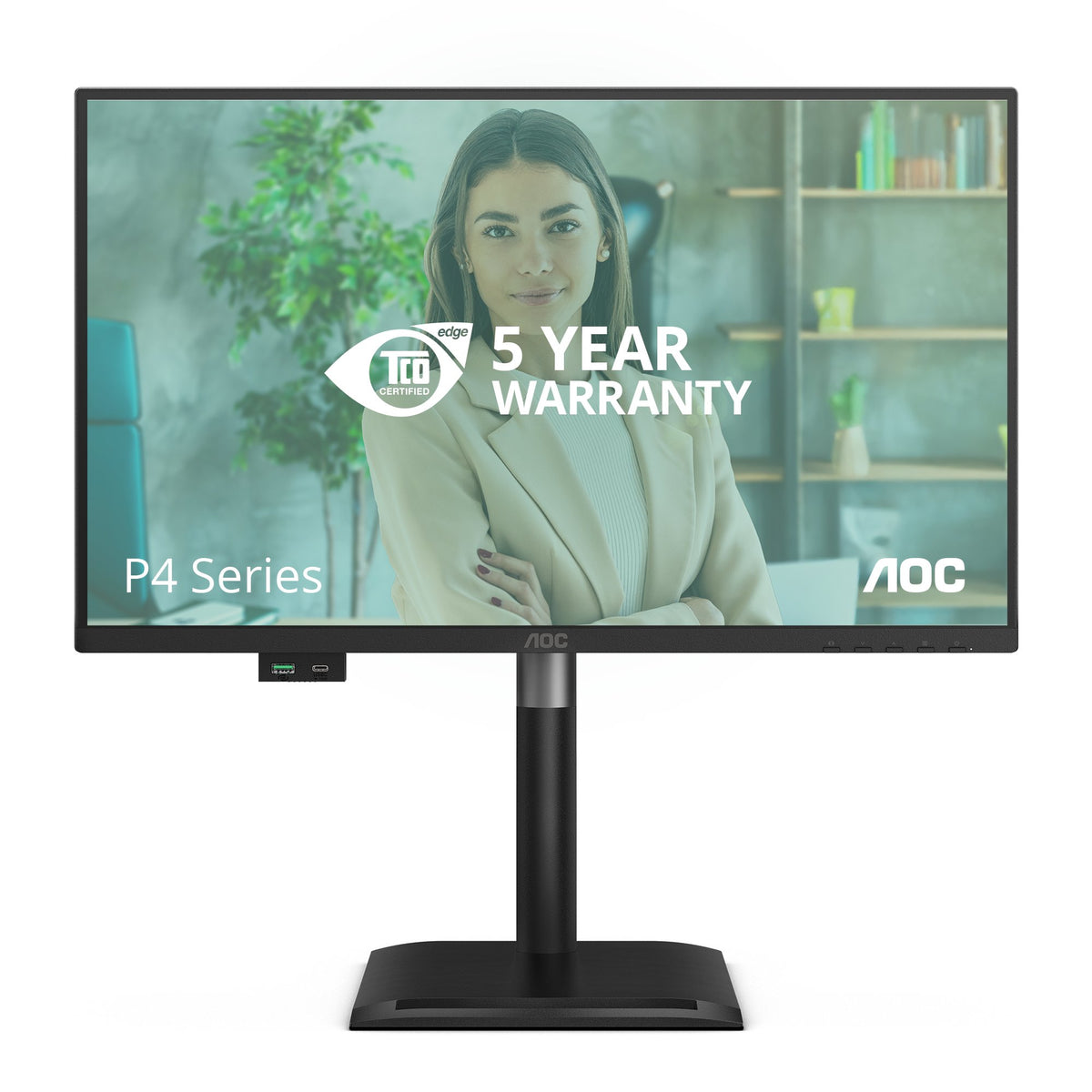 EAN 4038986142878 - AOC 24P4U pantalla para PC 60,5 cm (23.8") 1920 x 1080 Pixeles Full HD Negro imagen 1