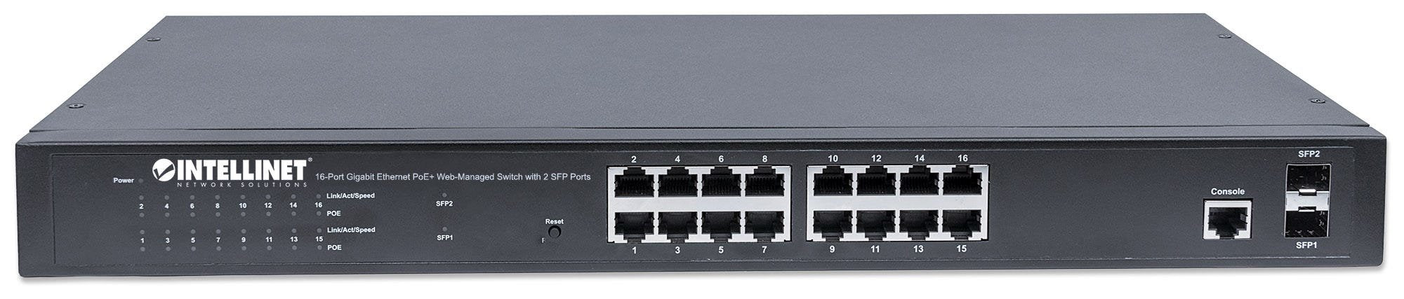 EAN 0766623561341 - Intellinet 561341 switch Gestionado L2+ Gigabit Ethernet (10/100/1000) Energía sobre Ethernet (PoE) 1U Ne imagen 3