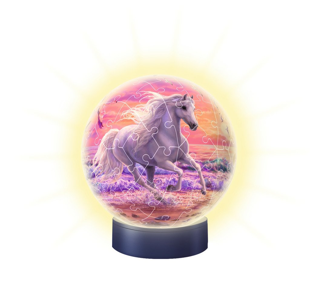 Caballos De Luz Nocturna En La Playa, Ravensburger Rompecabezas 118434