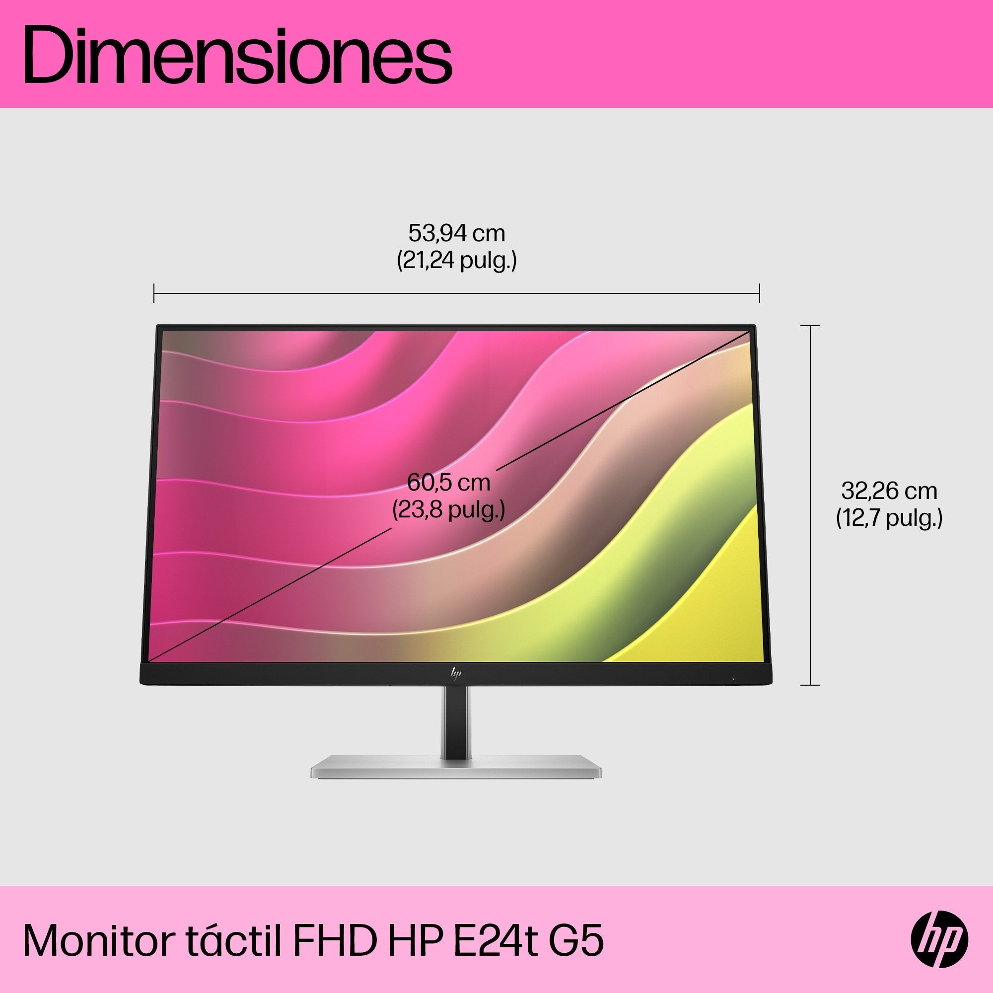 EAN 0196786299742 - HP E24t G5 FHD Touch Monitor pantalla para PC 60,5 cm (23.8") 1920 x 1080 Pixeles Full HD LCD Negro imagen 4