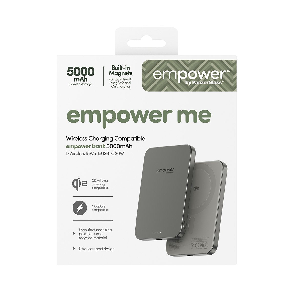 Empower By Panzerglass Bank 5.000mah Titanium
