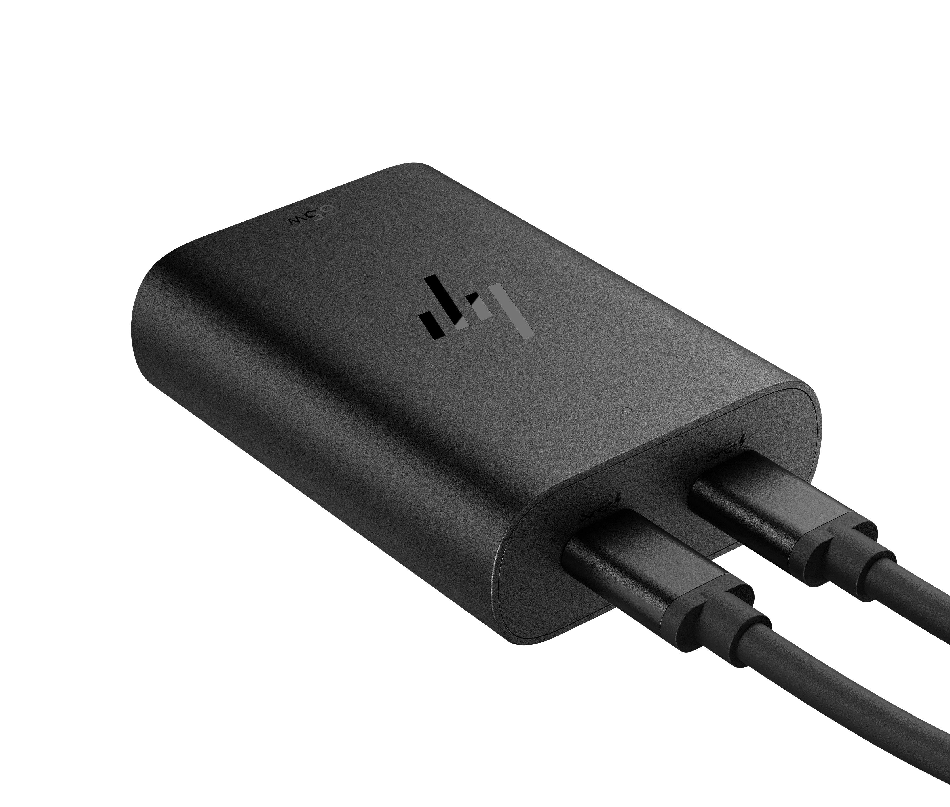 EAN 0196337695078 - HP 65W Gallium Nitride USB-C Laptop Charger adaptador e inversor de corriente Interior Negro imagen 1