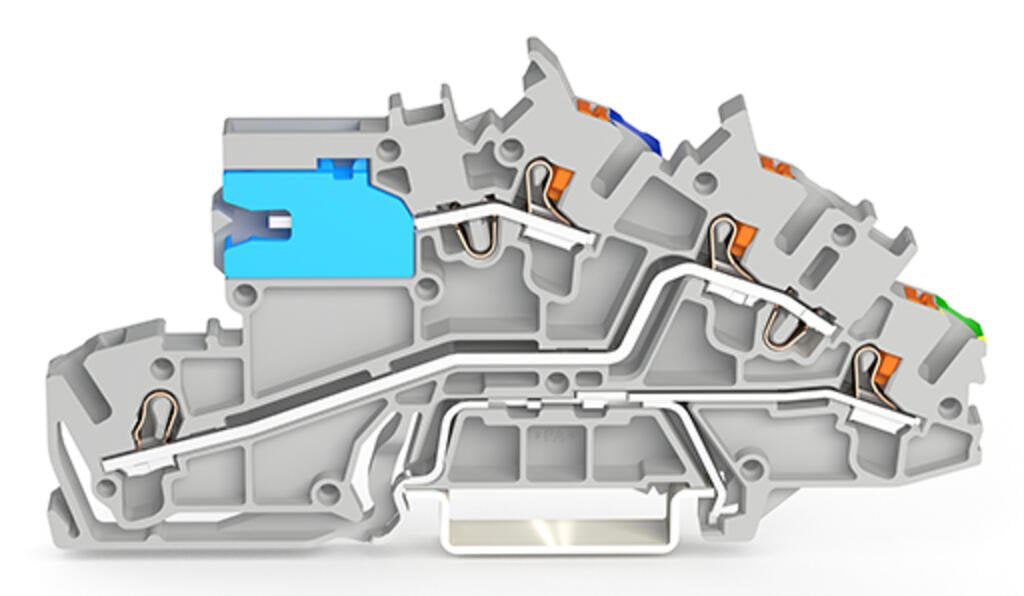 Wago 2203-7541 Installationsetagen- Klemme,Mit N-Trennschlitten,Nt L Pe,Grau