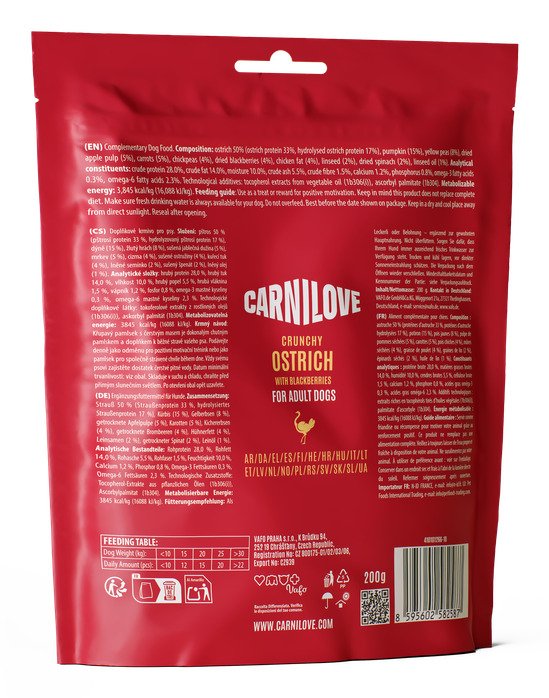 EAN 8595602582587 - CARNILOVE 103100796 premio y golosina para perro y gato Snacks Avestruz 200 g imagen 3