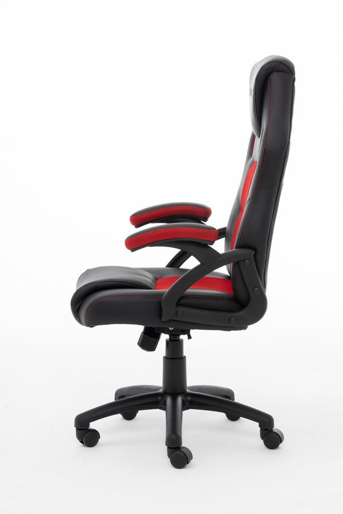 Silla Gaming Raptor Gs-40 Pu + Tela Negro Rojo