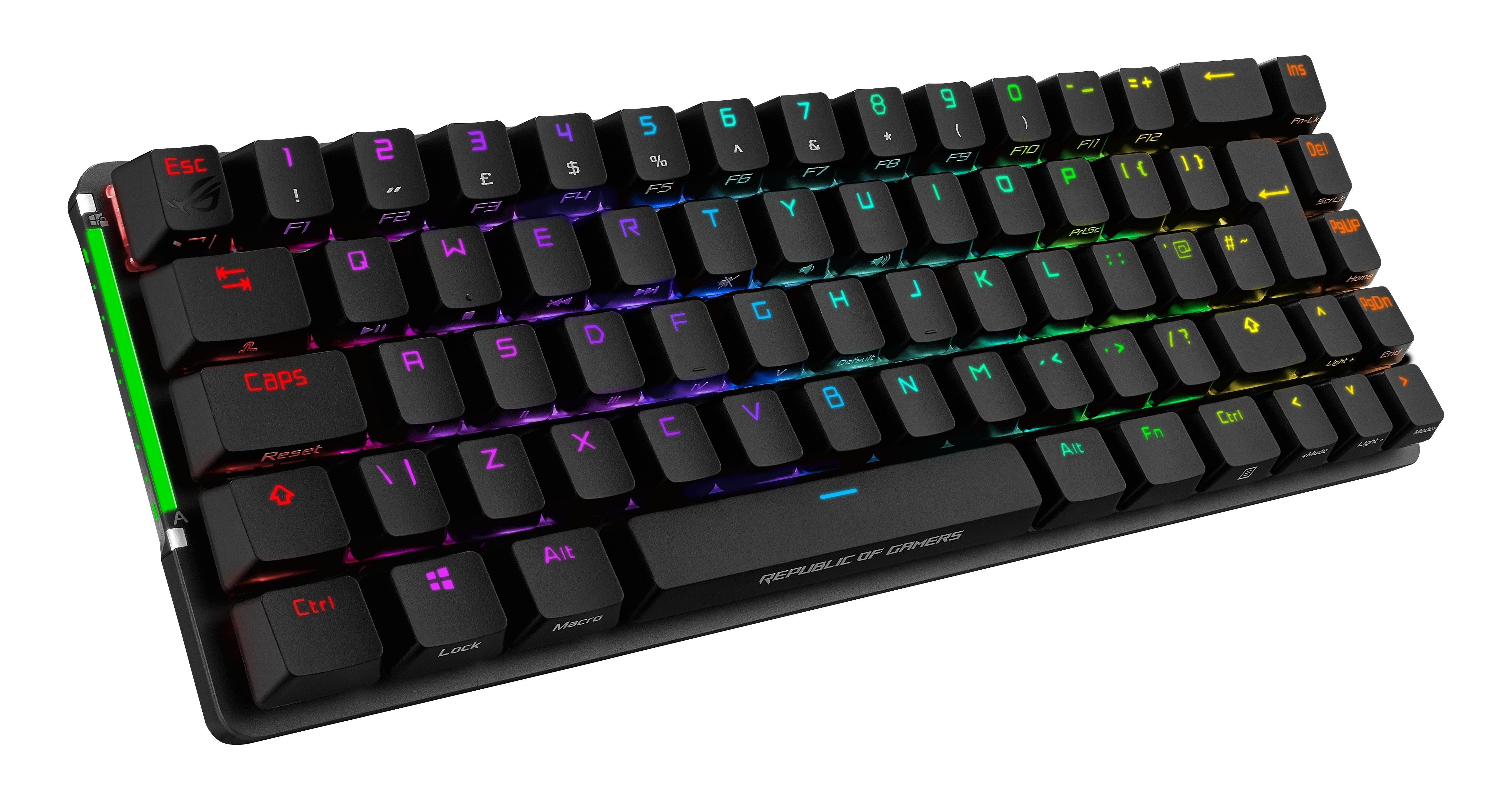 Teclado Francés Asus Rog Falchion Rf Inalámbrica + Usb Azerty Negro